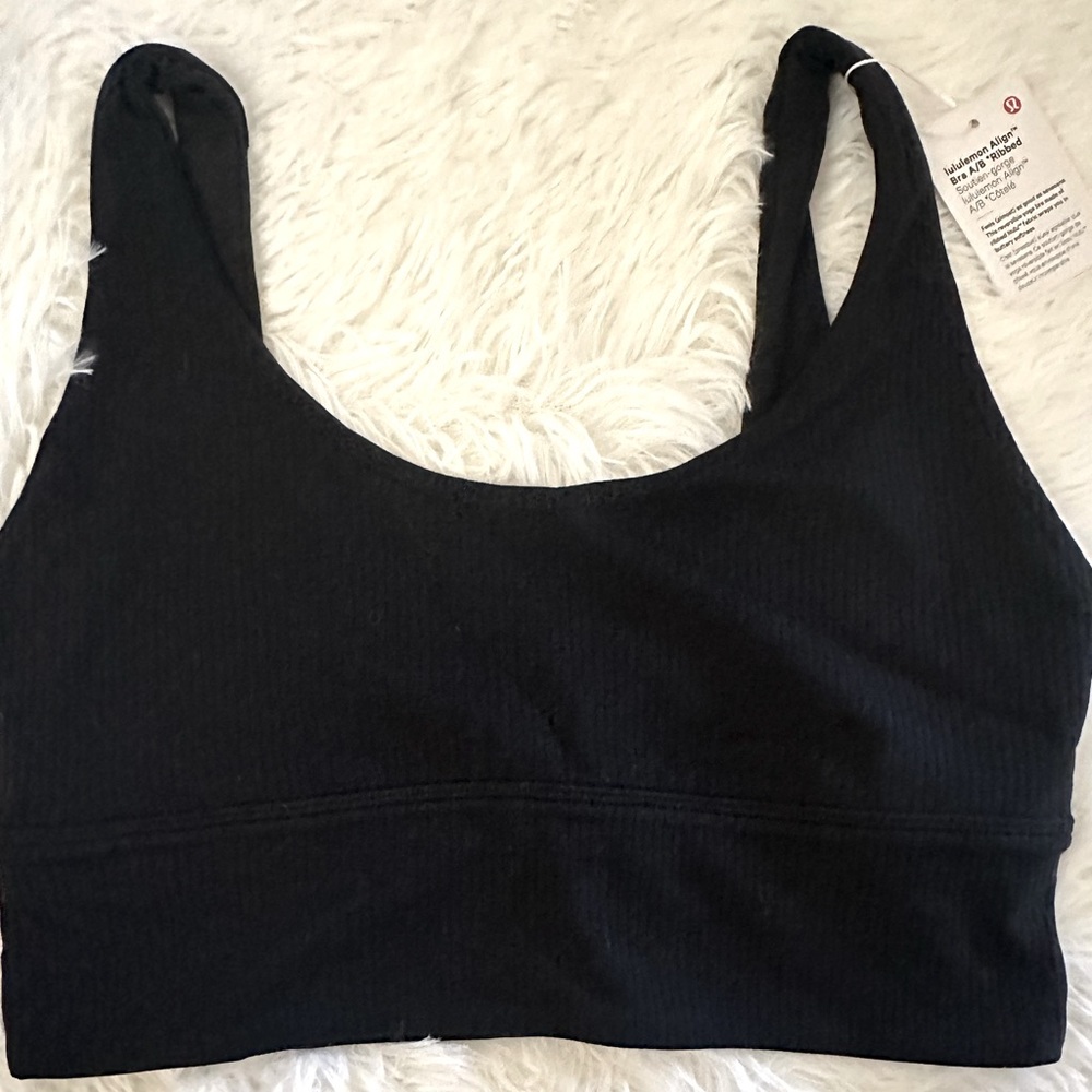Lululemon Align bra ribbed black size 6 NWT